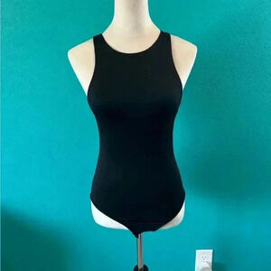 Black Sleeveless Bodysuit